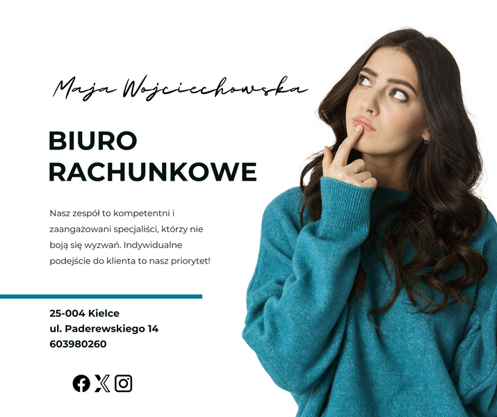Zdjęcie na okładce dla Biuro Rachunkowe Kielce. Biuro rachunkowe Maja Wojciechowska. Biuro księgowe Kielce.
